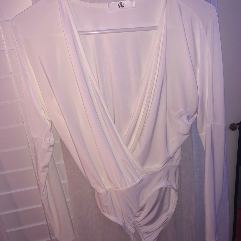 White Misguided Bodysuit ☆